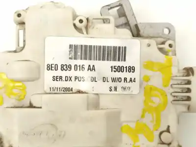 Автозапчастина б/у замок заднього правого дверя для audi a4 b7 (8ec) 2.0 tdi 16v посилання на oem iam 8e0839016aa  