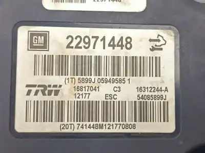 Peça sobressalente para automóvel em segunda mão abs por opel insignia a (g09) 2.0 cdti (68) referências oem iam 22757652  
