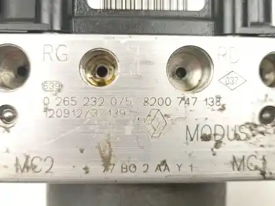 Second-hand car spare part abs for renault modus / grand modus (f/jp0_) 1.5 dci (jp0g, jp0h) oem iam references 8200747138  0265232075