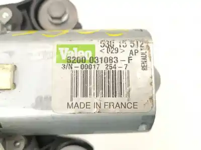 Автозапчастина б/у двигатель заднього склоочисника для renault espace iv (jk0/1_) 2.0 dci (jk02, jk03) посилання на oem iam 8200031083  53015512
