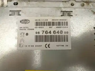 Second-hand car spare part audio system / radio cd for peugeot 508 i (8d_) 2.0 hdi oem iam references 98023795xz  