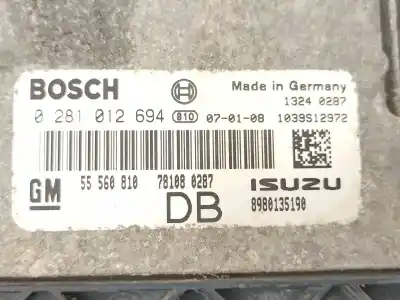 Автозапчасти б/у блок управления двигателем за opel astra h (a04) 1.7 cdti (l48) ссылки oem iam 55560810 8980135190 0281012694