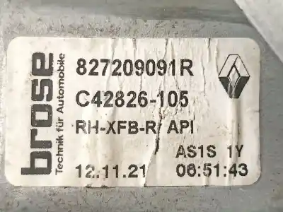 Автозапчасти б/у задний правый стеклорегулятор за renault megane iv fastback (b9a/m/n_) 1.3 tce 140 (b9nb) ссылки oem iam 827209091r  c42826105