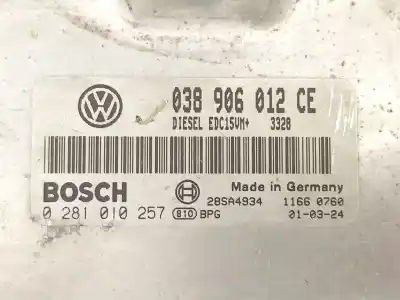 Автозапчастина б/у ебу контролер двигуна для skoda fabia i (6y2) 1.9 sdi посилання на oem iam 038906012ce  0281010257