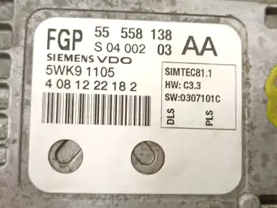 Second-hand car spare part ecu engine control for opel vectra c (z02) 2.0 16v turbo (f69) oem iam references 55558138 5wk91105 s0400203