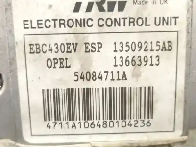 Pezzo di ricambio per auto di seconda mano abs per opel vectra c (z02) 2.0 16v turbo (f69) riferimenti oem iam 13136694 13663913 