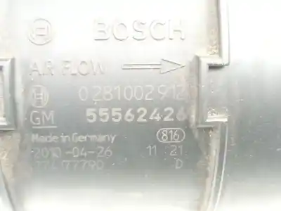 Автозапчастина б/у витратомір повітря для chevrolet orlando (j309) 2.0 d посилання на oem iam 55562426  0281002912