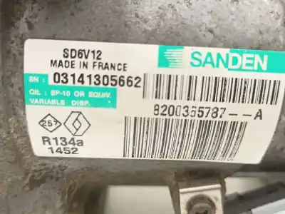Second-hand car spare part air conditioning compressor for renault clio iii (br0/1, cr0/1) 1.5 dci (br17, cr17) oem iam references 8200365787  sd6v121452 Second-hand car spare part air conditioning compressor for renault clio iii (br0/1, cr0/1) 1.5 dci (br17, cr17) oem iam references 8200365787  sd6v121452
