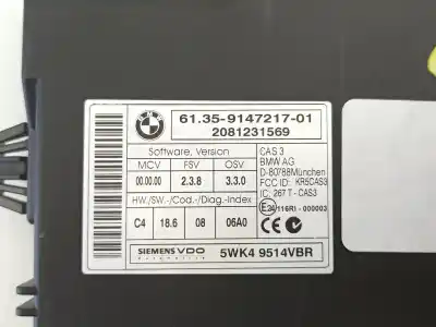 Second-hand car spare part ignition switch for bmw x5 (e70) xdrive 35 d oem iam references 61316966714 26009160 26009360