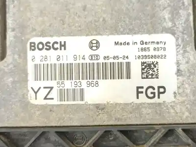 Автозапчастина б/у ебу контролер двигуна для opel vectra c gts (z02) 1.9 cdti (f68) посилання на oem iam 55193968  0281011914