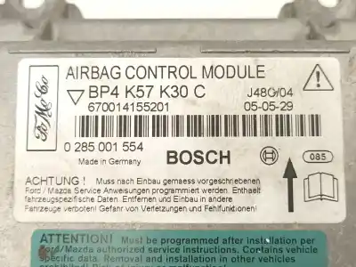 Автозапчастина б/у блок управління подушками безпеки для mazda 3 (bk) 1.6 di turbo посилання на oem iam bp4k57k30c  0285001554