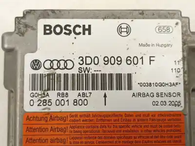Автозапчастина б/у блок управління подушками безпеки для volkswagen touareg (7la, 7l6, 7l7) 5.0 v10 tdi посилання на oem iam 3d0909601f  0285001800