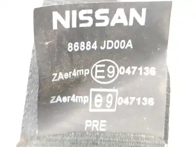 Second-hand car spare part front right seat belt for nissan qashqai / qashqai +2 i (j10, nj10, jj10e) 1.5 dci oem iam references 86884jd00a  