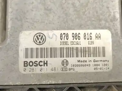 Автозапчасти б/у блок управления двигателем за volkswagen touareg (7la, 7l6, 7l7) 5.0 v10 tdi ссылки oem iam 070906016aa  0281011481