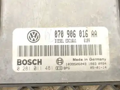 Автозапчасти б/у блок управления двигателем за volkswagen touareg (7la, 7l6, 7l7) 5.0 v10 tdi ссылки oem iam 070906016aa  0281011481
