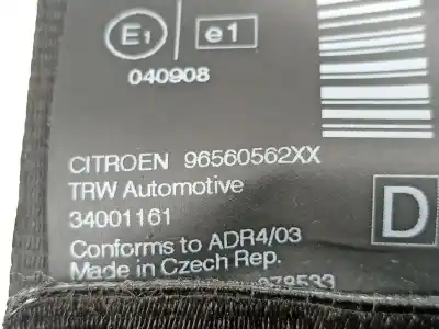 Автозапчасти б/у правый передний ремень безопасности за citroen c5 iii (rd_) 2.0 hdi 140 ссылки oem iam 96560562xx  