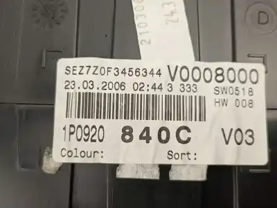 Pezzo di ricambio per auto di seconda mano pannello degli strumenti per seat leon (1p1) 2.0 tdi 16v riferimenti oem iam 1p0920840c  