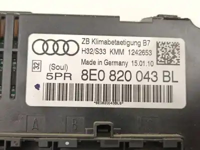 Second-hand car spare part heating / air conditioning control panel for seat exeo st (3r5) 2.0 tdi oem iam references 8e0820043bl  
