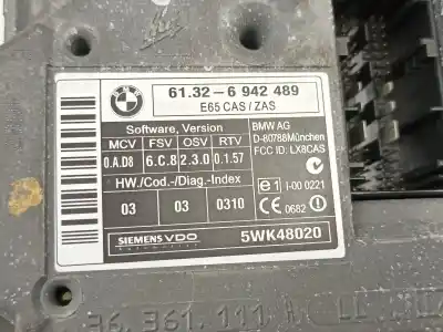 Peça sobressalente para automóvel em segunda mão comutador de ignição por bmw 7 (e65, e66, e67) 735 i, li referências oem iam 61326942489  5wk48020
