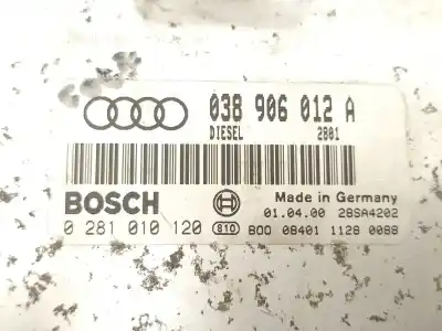 Pezzo di ricambio per auto di seconda mano centralina motore per audi a3 (8l1) 1.9 tdi riferimenti oem iam 038906012a  0281010120