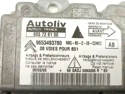 Автозапчастина б/у блок управління подушками безпеки для citroen c4 i (lc_) 1.6 hdi посилання на oem iam 9653493780  603726100