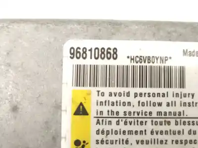 Peça sobressalente para automóvel em segunda mão centralina de airbag por opel antara cosmo 4x4 referências oem iam 96810868  