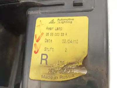 Second-hand car spare part right tailgate light for dacia duster (hs_) 1.5 dci oem iam references 265500033r  