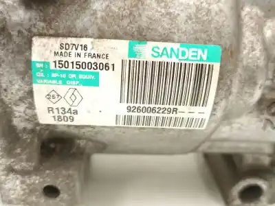Peça sobressalente para automóvel em segunda mão compressor de ar condicionado a/a a/c por dacia duster (hs_) 1.5 dci referências oem iam 926006229r  sd7v161809