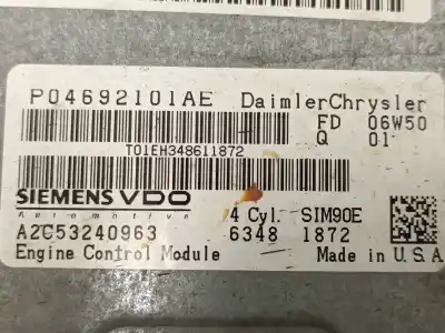 Автозапчастина б/у ебу контролер двигуна для chrysler sebring (js) 2.0 vvt посилання на oem iam 4692101ae p04692101ae a2c53240963