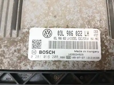 Автозапчасти б/у блок управления двигателем за skoda yeti (5l) 2.0 tdi 4x4 ссылки oem iam 03l906022lh  0281016208