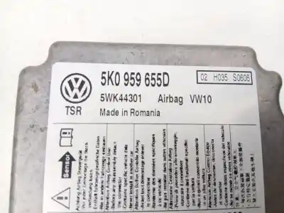 Автозапчастина б/у блок управління подушками безпеки для skoda yeti (5l) 2.0 tdi 4x4 посилання на oem iam 5k0959655d  5wk44301