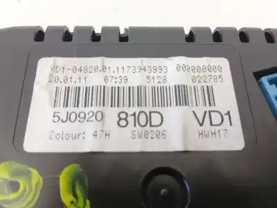 Автозапчастина б/у панель інструментів для skoda fabia ii (542) 1.6 tdi посилання на oem iam 5j0920810d   Автозапчастина б/у панель інструментів для skoda fabia ii (542) 1.6 tdi посилання на oem iam 5j0920810d