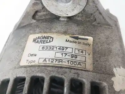 Автозапчастина б/у генератор для fiat stilo (192_) 1.9 jtd (192_xe1a) посилання на oem iam 63321497  a127ir