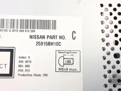 Автозапчастина б/у аудіо система / радіо cd для nissan qashqai / qashqai +2 i (j10, nj10, jj10e) 2.0 dci a las 4 ruedas посилання на oem iam 25915bh10c  