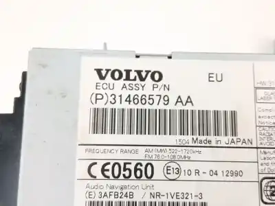 Second-hand car spare part audio system / radio cd for volvo s60 ii (134) d4 oem iam references 31466579 31382065 