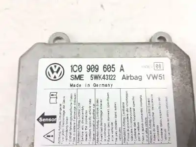Peça sobressalente para automóvel em segunda mão centralina de airbag por seat leon (1m1) 1.9 tdi referências oem iam 1c0909605a 5wk43122 