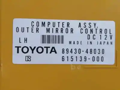 Second-hand car spare part electronic module for lexus rx 3.5 v6 cat oem iam references 8943048030  615139000