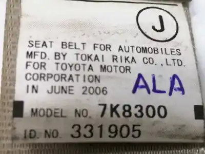 Автозапчастина б/у задній лівий ремін безпеки для lexus rx 3.5 v6 cat посилання на oem iam 7k8300  