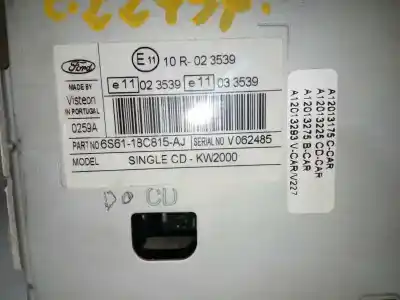 Автозапчасти б/у аудиосистема / радио cd за ford transit connect (tc7) 1.8 tdci cat ссылки oem iam 6s6118c815aj  