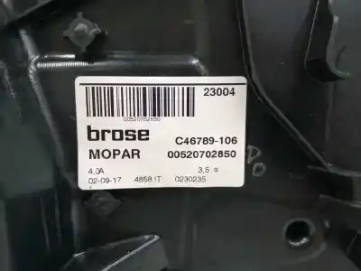 Second-hand car spare part driver left window regulator for jeep renegade suv (bu, b1, bv) 1.6 crd oem iam references 00520702850 c46789106 