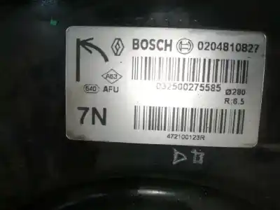 Peça sobressalente para automóvel em segunda mão servo freio por renault kangoo 1.5 dci diesel fap referências oem iam 472100123r  0204810827