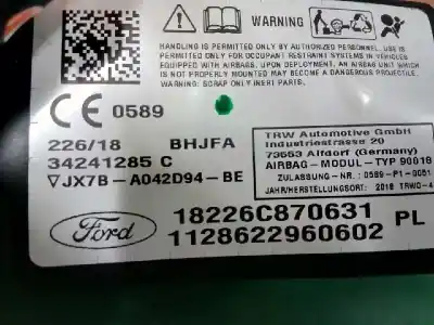 Автозапчастина б/у передня права бічна подушка безпеки для ford focus 1.0 ecoboost cat посилання на oem iam jx7ba042d94be  