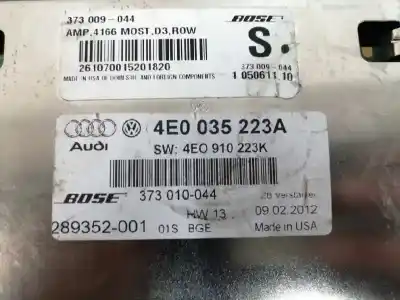 Автозапчастина б/у електронний модуль для audi a8 (4e2) 6.0 w12 48v cat (bht) посилання на oem iam 4e0035223a  