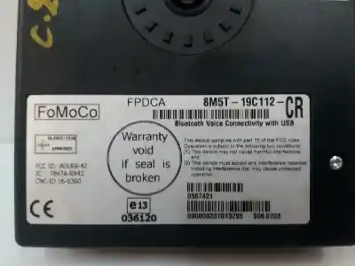 Автозапчастина б/у електронний модуль для ford fiesta vi (cb1, ccn) 1.6 tdci посилання на oem iam 85mt19c112cr  