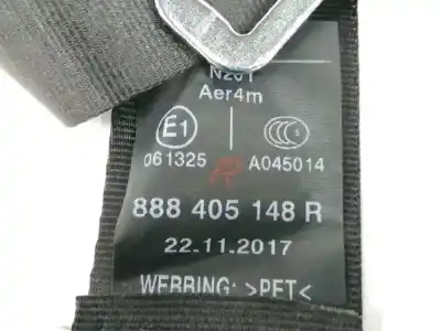 Автозапчастина б/у задній правий ремін безпеки для renault captur i (j5_, h5_) 0.9 tce 90 посилання на oem iam 888405148r  