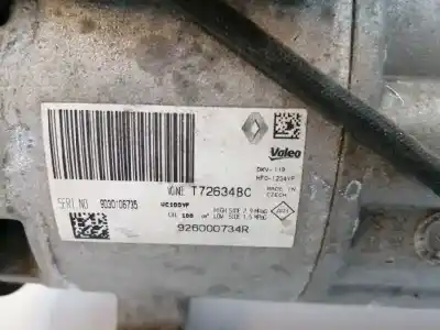 Second-hand car spare part air conditioning compressor for renault captur i (j5_, h5_) 0.9 tce 90 oem iam references 926000734r  t72634bc Second-hand car spare part air conditioning compressor for renault captur i (j5_, h5_) 0.9 tce 90 oem iam references 926000734r  t72634bc