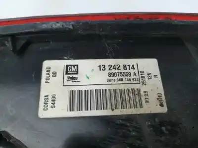 Second-hand car spare part right tailgate light for opel corsa d opc oem iam references 13242814 89075559a 