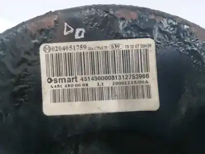Peça sobressalente para automóvel em segunda mão servo freio por smart fortwo coupe 1.0 cat referências oem iam a4514300008  0204051759