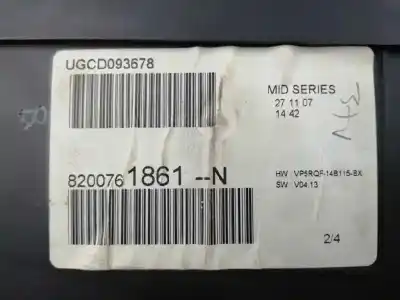 Peça sobressalente para automóvel em segunda mão quadrante por renault clio iii rip curl referências oem iam 8200761861n  