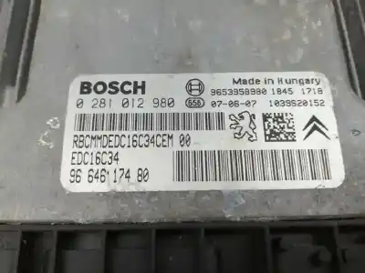 Second-hand car spare part ecu engine control for citroen c4 picasso sx oem iam references 9664617480  0281012980